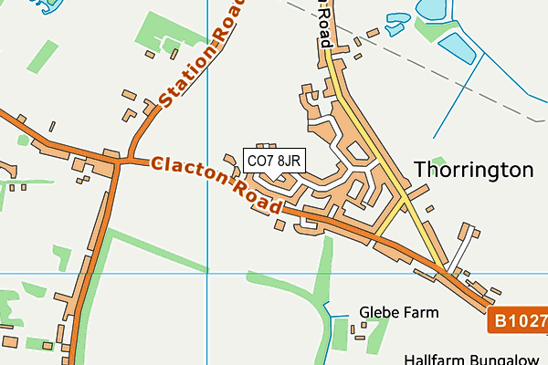CO7 8JR map - OS VectorMap District (Ordnance Survey) CO7 8JR map - OS VectorMap District (Ordnance Survey)