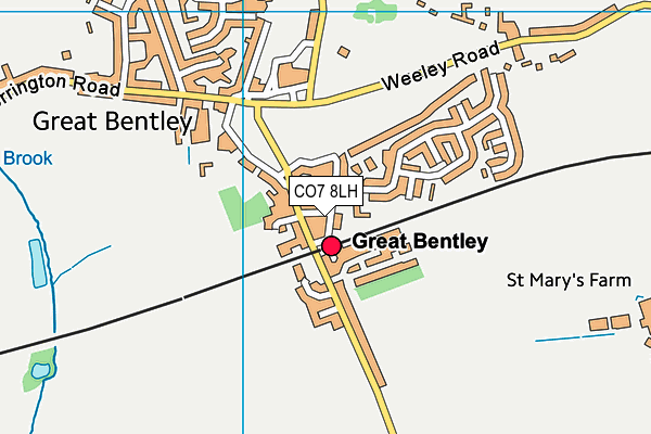CO7 8LH map - OS VectorMap District (Ordnance Survey) CO7 8LH map - OS VectorMap District (Ordnance Survey)