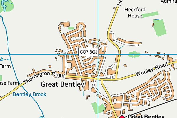 CO7 8QJ map - OS VectorMap District (Ordnance Survey) CO7 8QJ map - OS VectorMap District (Ordnance Survey)