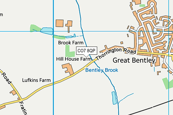 CO7 8QP map - OS VectorMap District (Ordnance Survey)
