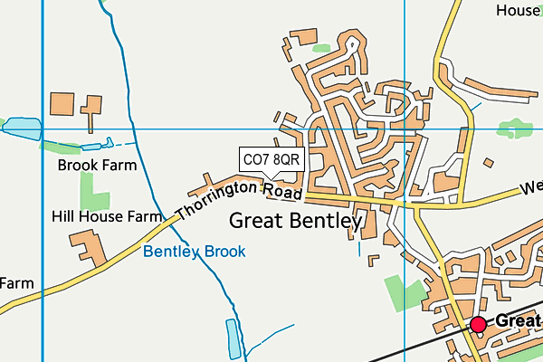 CO7 8QR map - OS VectorMap District (Ordnance Survey)