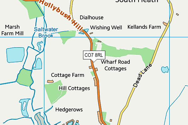 CO7 8RL map - OS VectorMap District (Ordnance Survey) CO7 8RL map - OS VectorMap District (Ordnance Survey)