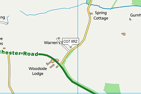 CO7 8RZ map - OS VectorMap District (Ordnance Survey)