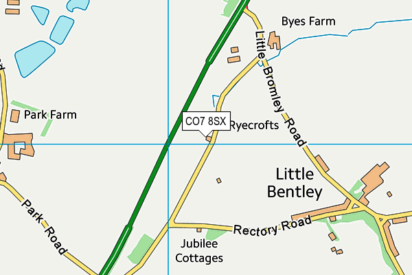 CO7 8SX map - OS VectorMap District (Ordnance Survey)