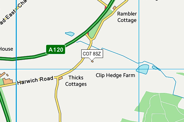 CO7 8SZ map - OS VectorMap District (Ordnance Survey)