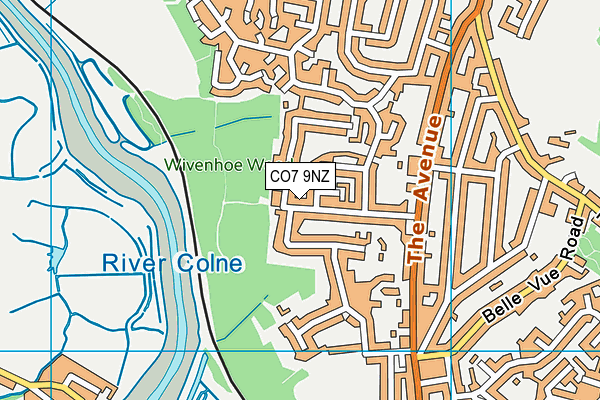 CO7 9NZ map - OS VectorMap District (Ordnance Survey) CO7 9NZ map - OS VectorMap District (Ordnance Survey)
