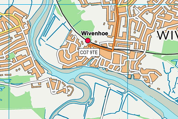 CO7 9TE map - OS VectorMap District (Ordnance Survey)
