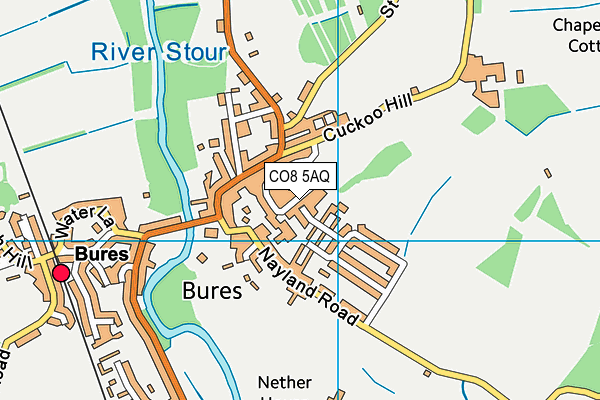 CO8 5AQ map - OS VectorMap District (Ordnance Survey) CO8 5AQ map - OS VectorMap District (Ordnance Survey)