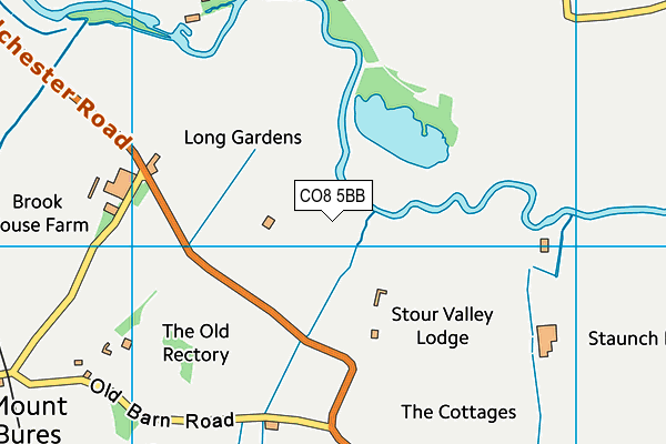 CO8 5BB map - OS VectorMap District (Ordnance Survey)