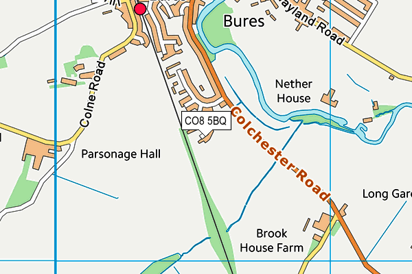 CO8 5BQ map - OS VectorMap District (Ordnance Survey) CO8 5BQ map - OS VectorMap District (Ordnance Survey)