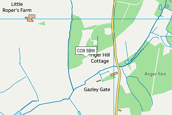 CO8 5BW map - OS VectorMap District (Ordnance Survey) CO8 5BW map - OS VectorMap District (Ordnance Survey)