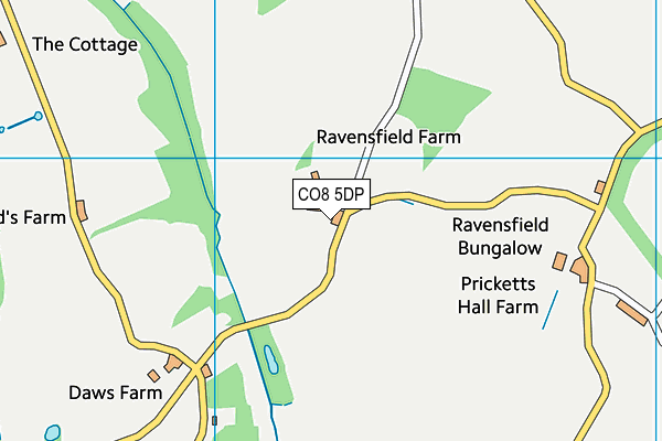 CO8 5DP map - OS VectorMap District (Ordnance Survey) CO8 5DP map - OS VectorMap District (Ordnance Survey)