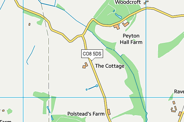 CO8 5DS map - OS VectorMap District (Ordnance Survey) CO8 5DS map - OS VectorMap District (Ordnance Survey)