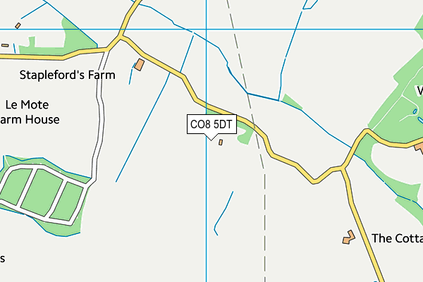 CO8 5DT map - OS VectorMap District (Ordnance Survey) CO8 5DT map - OS VectorMap District (Ordnance Survey)