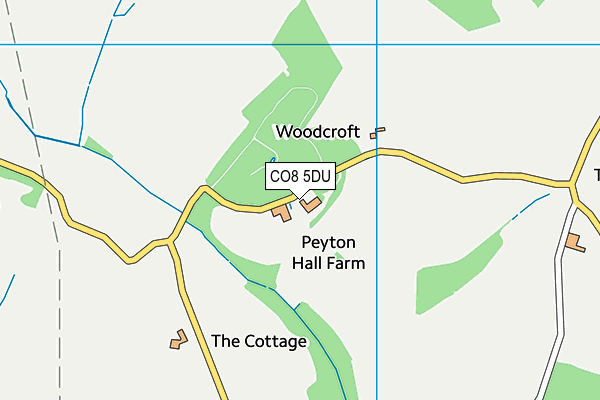 CO8 5DU map - OS VectorMap District (Ordnance Survey) CO8 5DU map - OS VectorMap District (Ordnance Survey)