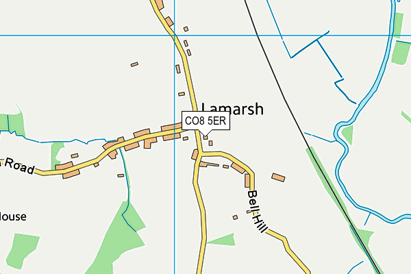CO8 5ER map - OS VectorMap District (Ordnance Survey)