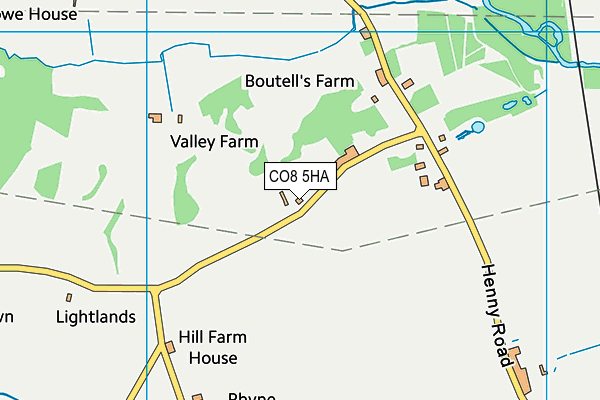 CO8 5HA map - OS VectorMap District (Ordnance Survey) CO8 5HA map - OS VectorMap District (Ordnance Survey)