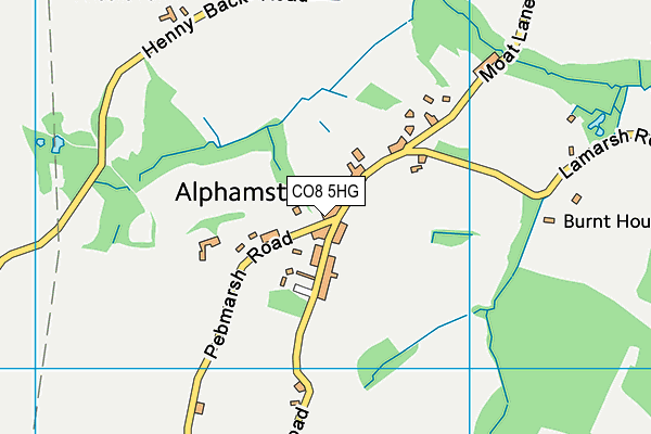 CO8 5HG map - OS VectorMap District (Ordnance Survey) CO8 5HG map - OS VectorMap District (Ordnance Survey)