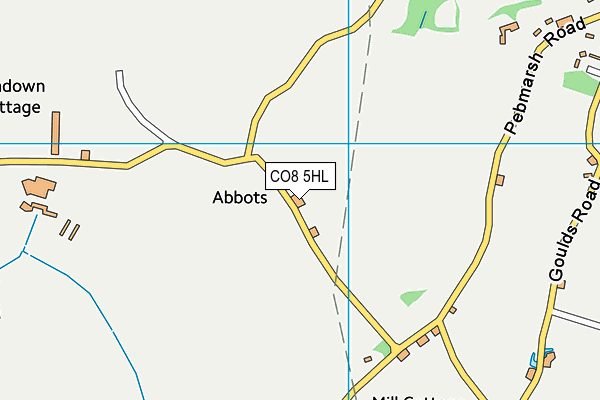 CO8 5HL map - OS VectorMap District (Ordnance Survey) CO8 5HL map - OS VectorMap District (Ordnance Survey)