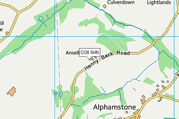 CO8 5HN map - OS VectorMap District (Ordnance Survey) CO8 5HN map - OS VectorMap District (Ordnance Survey)