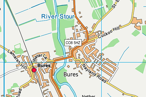 CO8 5HZ map - OS VectorMap District (Ordnance Survey) CO8 5HZ map - OS VectorMap District (Ordnance Survey)