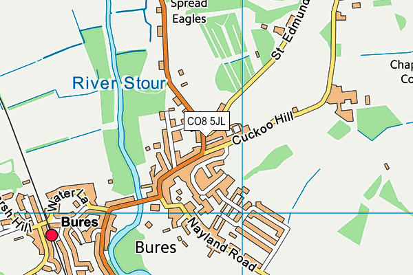 CO8 5JL map - OS VectorMap District (Ordnance Survey) CO8 5JL map - OS VectorMap District (Ordnance Survey)