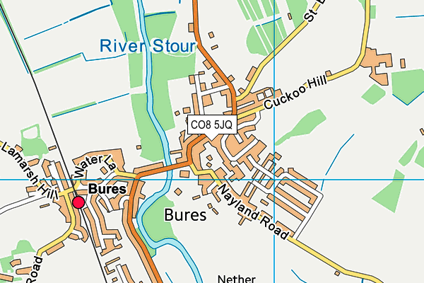 CO8 5JQ map - OS VectorMap District (Ordnance Survey) CO8 5JQ map - OS VectorMap District (Ordnance Survey)