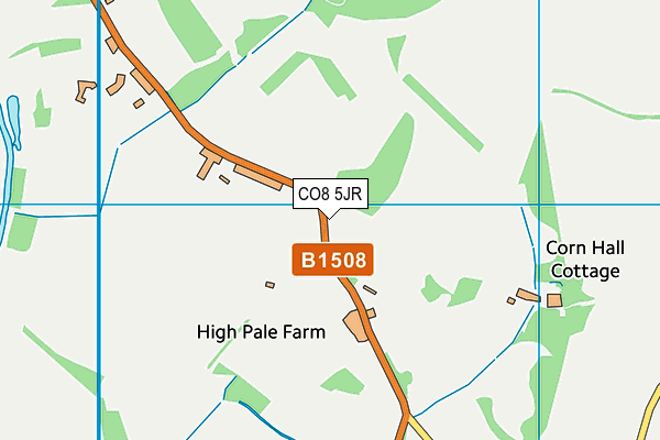 CO8 5JR map - OS VectorMap District (Ordnance Survey) CO8 5JR map - OS VectorMap District (Ordnance Survey)