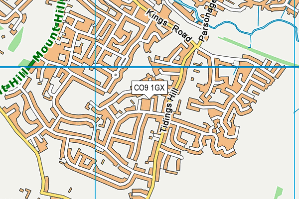 CO9 1GX map - OS VectorMap District (Ordnance Survey) CO9 1GX map - OS VectorMap District (Ordnance Survey)