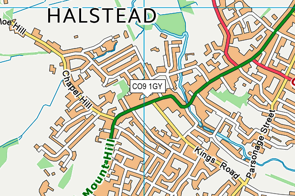 CO9 1GY map - OS VectorMap District (Ordnance Survey) CO9 1GY map - OS VectorMap District (Ordnance Survey)