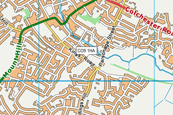 CO9 1HA map - OS VectorMap District (Ordnance Survey) CO9 1HA map - OS VectorMap District (Ordnance Survey)