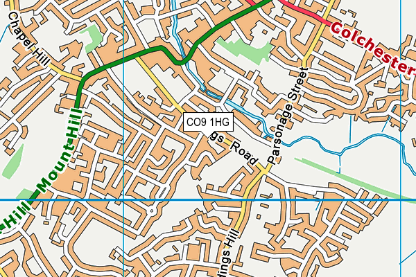 CO9 1HG map - OS VectorMap District (Ordnance Survey) CO9 1HG map - OS VectorMap District (Ordnance Survey)