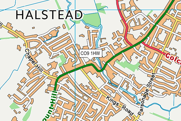 CO9 1HW map - OS VectorMap District (Ordnance Survey) CO9 1HW map - OS VectorMap District (Ordnance Survey)