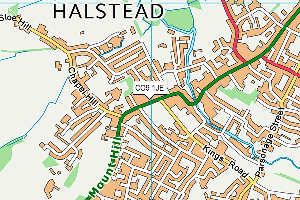 CO9 1JE map - OS VectorMap District (Ordnance Survey)