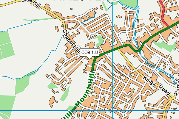 CO9 1JJ map - OS VectorMap District (Ordnance Survey)