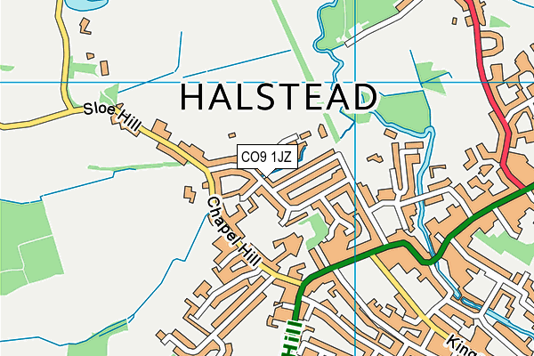 CO9 1JZ map - OS VectorMap District (Ordnance Survey) CO9 1JZ map - OS VectorMap District (Ordnance Survey)