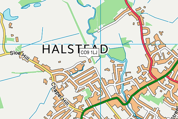 CO9 1LJ map - OS VectorMap District (Ordnance Survey) CO9 1LJ map - OS VectorMap District (Ordnance Survey)