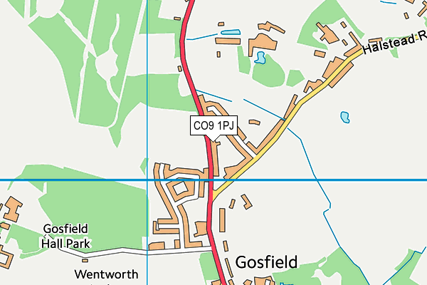 CO9 1PJ map - OS VectorMap District (Ordnance Survey) CO9 1PJ map - OS VectorMap District (Ordnance Survey)