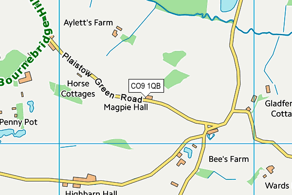 CO9 1QB map - OS VectorMap District (Ordnance Survey) CO9 1QB map - OS VectorMap District (Ordnance Survey)