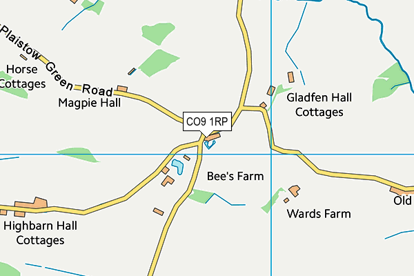 CO9 1RP map - OS VectorMap District (Ordnance Survey) CO9 1RP map - OS VectorMap District (Ordnance Survey)