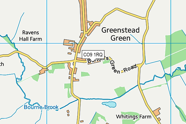 CO9 1RQ map - OS VectorMap District (Ordnance Survey) CO9 1RQ map - OS VectorMap District (Ordnance Survey)