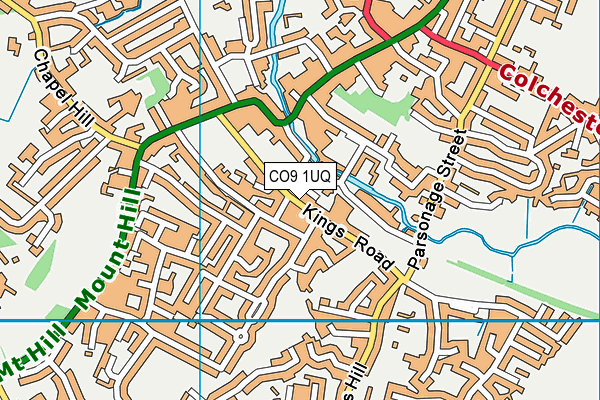 CO9 1UQ map - OS VectorMap District (Ordnance Survey)