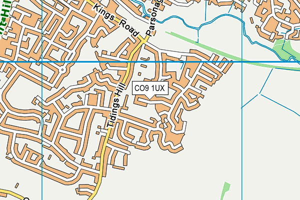CO9 1UX map - OS VectorMap District (Ordnance Survey) CO9 1UX map - OS VectorMap District (Ordnance Survey)