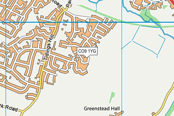 CO9 1YG map - OS VectorMap District (Ordnance Survey) CO9 1YG map - OS VectorMap District (Ordnance Survey)