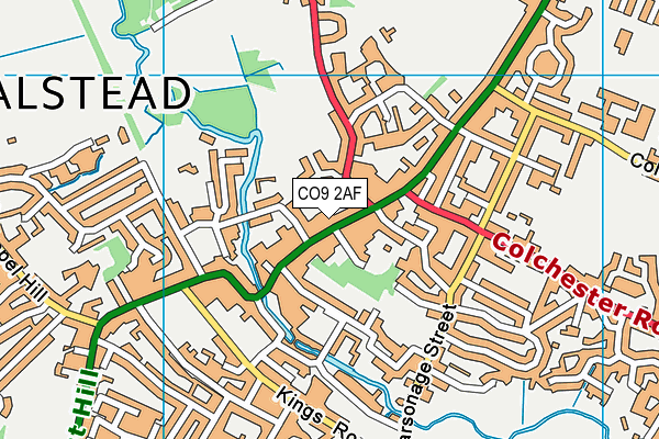 CO9 2AF map - OS VectorMap District (Ordnance Survey) CO9 2AF map - OS VectorMap District (Ordnance Survey)