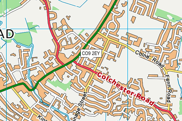 CO9 2EY map - OS VectorMap District (Ordnance Survey) CO9 2EY map - OS VectorMap District (Ordnance Survey)