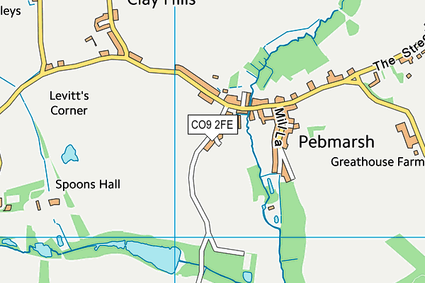 CO9 2FE map - OS VectorMap District (Ordnance Survey) CO9 2FE map - OS VectorMap District (Ordnance Survey)