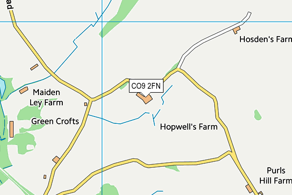 CO9 2FN map - OS VectorMap District (Ordnance Survey) CO9 2FN map - OS VectorMap District (Ordnance Survey)