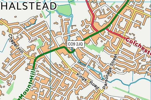 CO9 2JQ map - OS VectorMap District (Ordnance Survey) CO9 2JQ map - OS VectorMap District (Ordnance Survey)