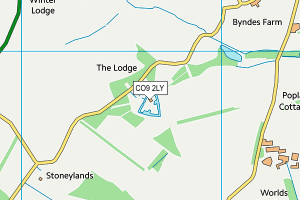 CO9 2LY map - OS VectorMap District (Ordnance Survey)